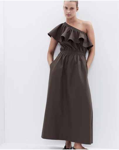 UNISON - Oxford Ruffle Dress
