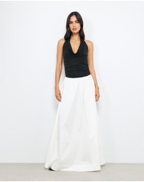 AERE - Jori Cowl Neck Midi Dress