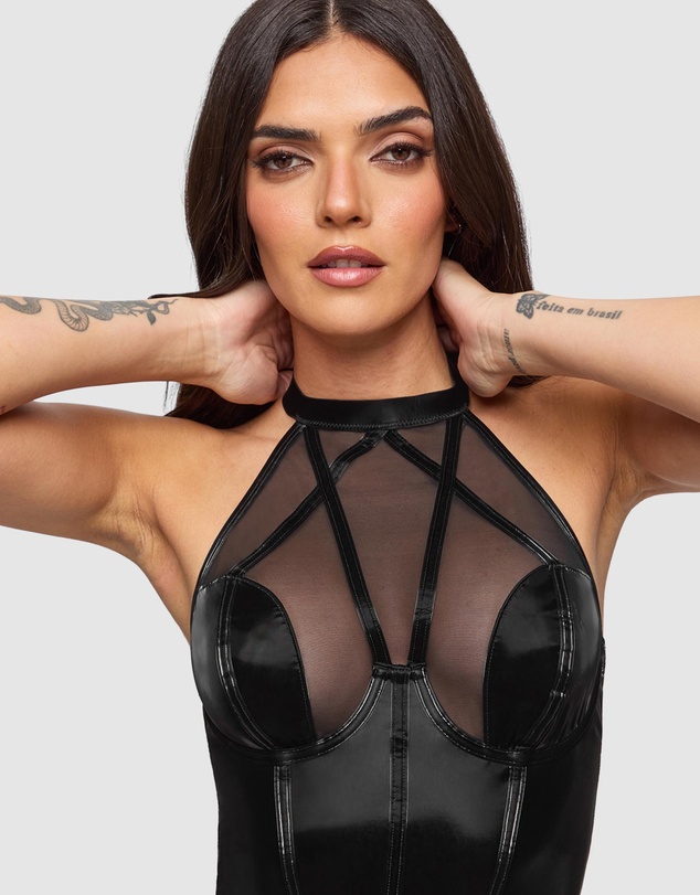 Ann Summers - Shade PU Dress Black