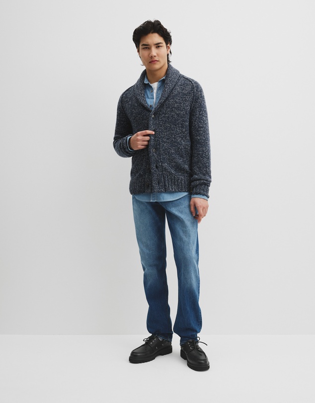 Country Road - Workwear Merino Wool Blend Shawl Cardigan