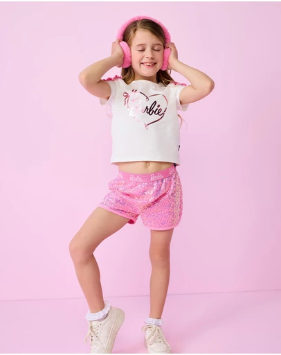 Rock Your Kid - Barbie Frill Tee - ICONIC EXCLUSIVE