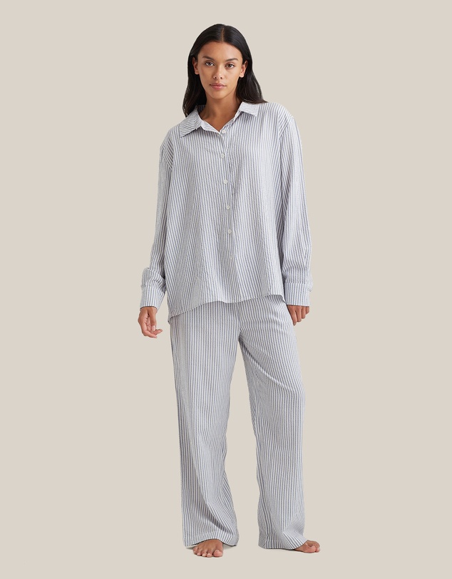 Papinelle - Sabine Seersucker Stripe Boyfriend Shirt