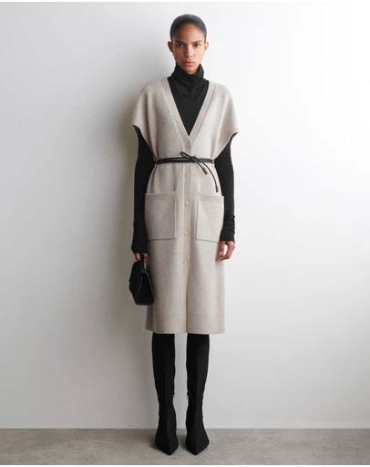 COS - Rounded Wool Longline Cardigan