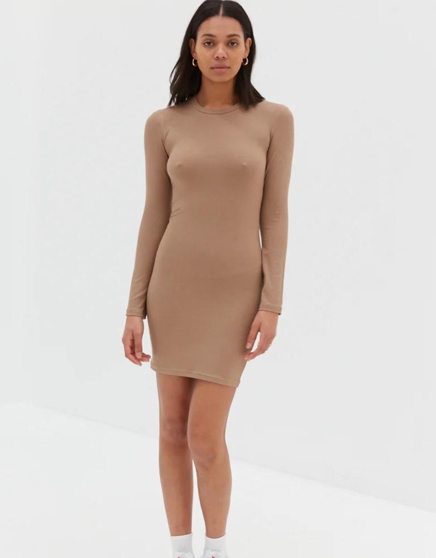 Style Addict - Long Sleeve Ribbed Dress