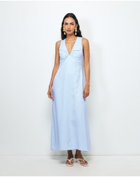 AERE - Soma U-Neckline Midi Dress