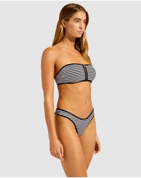 Seafolly - Clubhouse Zip Front Bandeau Bikini Top