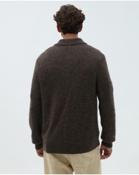 AERE - Brushed Alpaca Blend Knit Polo