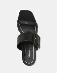 Vionic - Brookell Heeled Sandal - Black Leather