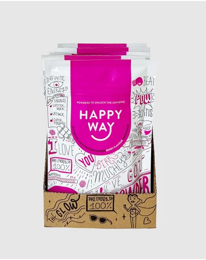 Happy Way - I Love You Berry Much Whey Protein Powder 6 Sample Packs