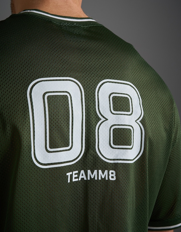 TEAMM8 - S.S.C. Fraternity Drop Sleeve Crop Tee