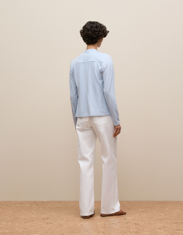 Trenery - Bamboo Viscose Blend Jacket in Soft Blue