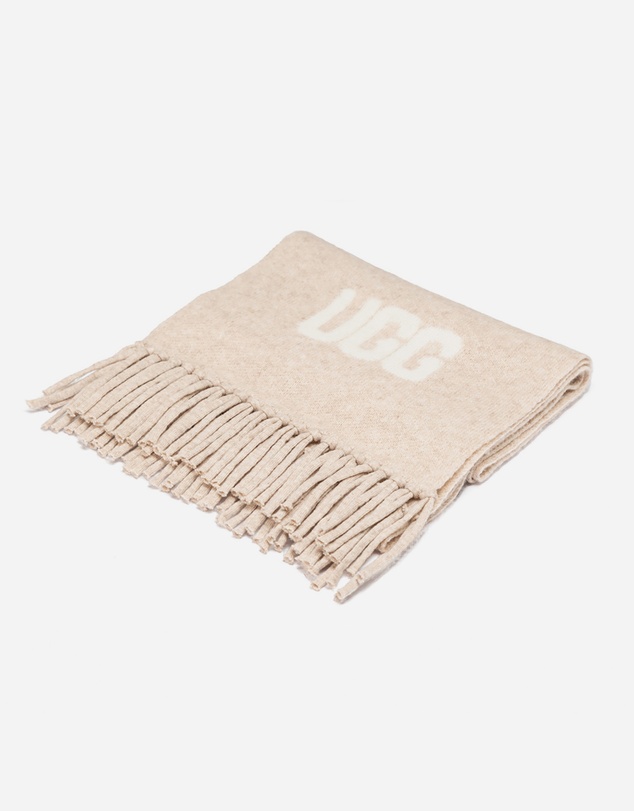 Ozwear Connection Uggs - Ugg Logo Cashmere Aus Wool Woven Scarf