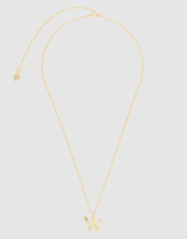 Wanderlust + Co - Alphabet Bubble Pendant Necklace - Letter W