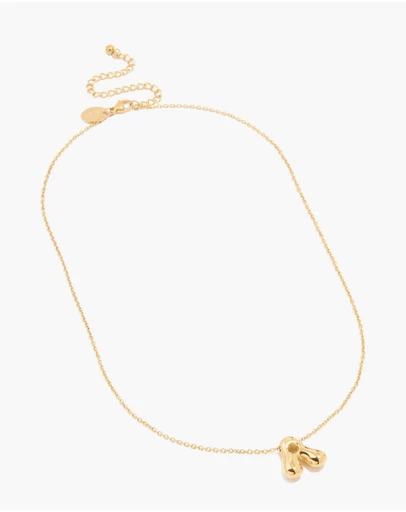 Lovisa - Waterproof Gold Plated Stainless Steel Large Bubble Letter A Necklace