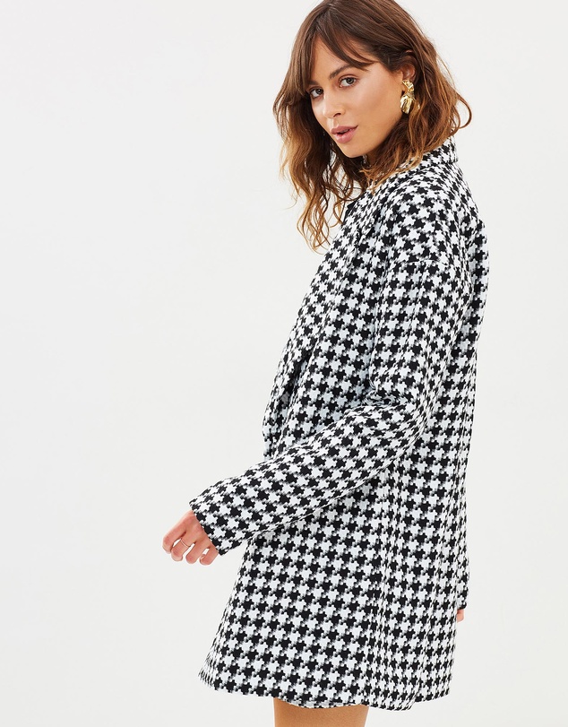 FRIEND of AUDREY - Houndstooth Check Coat
