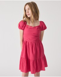 Decjuba Kids - Evie Textured Mini Dress - Kids-Teens