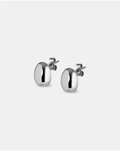 CENDRE - Bean Earrings Silver