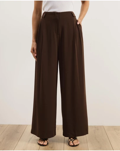Atmos&Here - Isola Waist Detail Tailored Pants