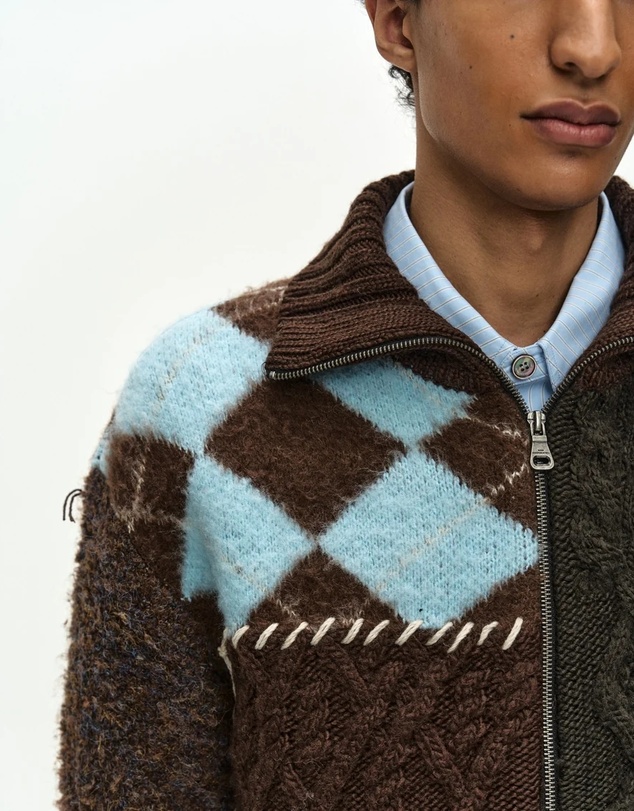 Andersson Bell - Patchwork Zip-Up Sweater