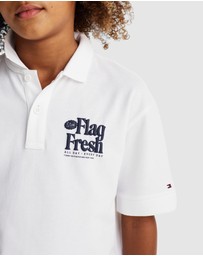 Tommy Hilfiger - Regular Back Slogan Polo Shirt - Kids