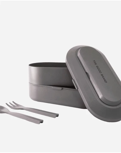 The Good BRAND - Dual Layer Bento Box with Fork & Spoon