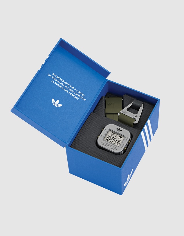 adidas Originals - Adaptik One 38mm Green Silicone Strap Watch