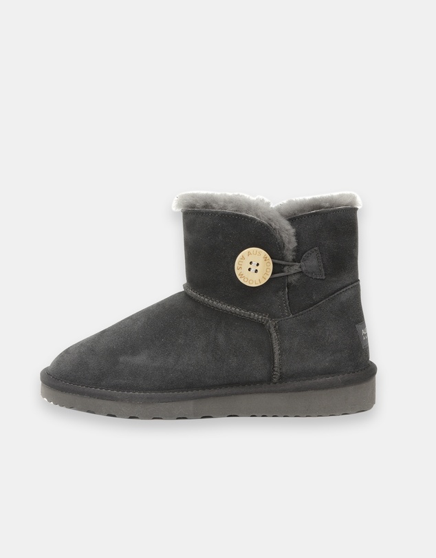 AusWooli Ugg Boots - Cabarita Short Sheepskin Wool Button Boots