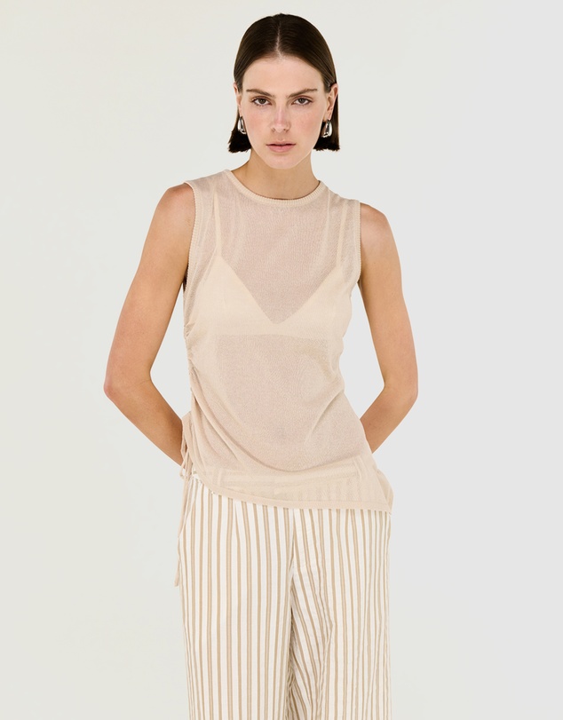 Staple the Label - Alix Drawstring Knit Top