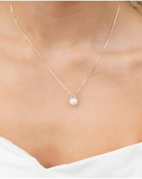 The White Collection - Anna - Delicate Gold Pearl Bridal Necklace