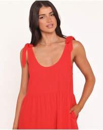 Petal & Pup - Marcy Midi Dress - Red