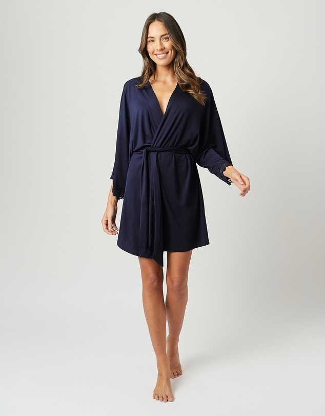 UNE PIECE - Lace Trim Modal Robe