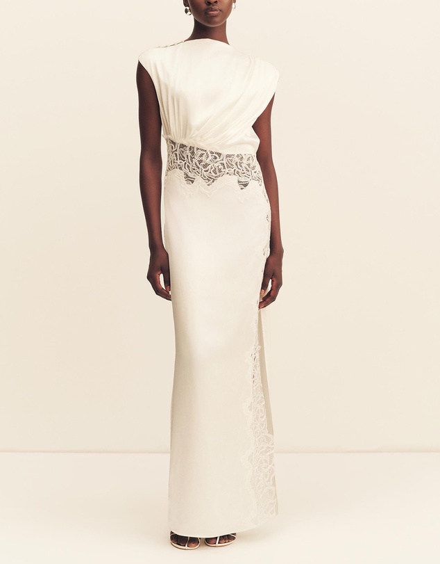Shona Joy - Eniko Lace Gathered Maxi Dress