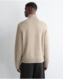 COS - Donegal-Effect Wool Zip-Up Cardigan