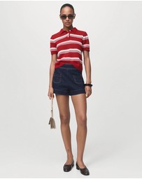 M.N.G - Short-Sleeved Polo-Neck Sweater
