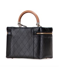 Pre-Loved by Azura Reborn - Pre-Loved Large Quilted Lambskin Knock On Wood Vanity Case