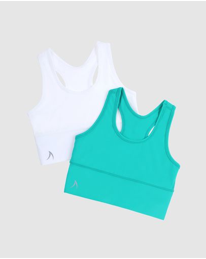 Teal, White
