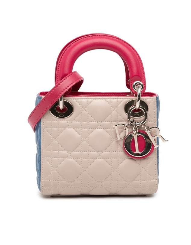 Pre-Loved by Azura Reborn - Pre-Loved Mini Tricolor Lambskin Cannage Lady Dior