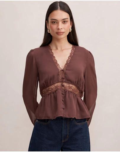 Forever New - Matilda Lace Detail Blouse