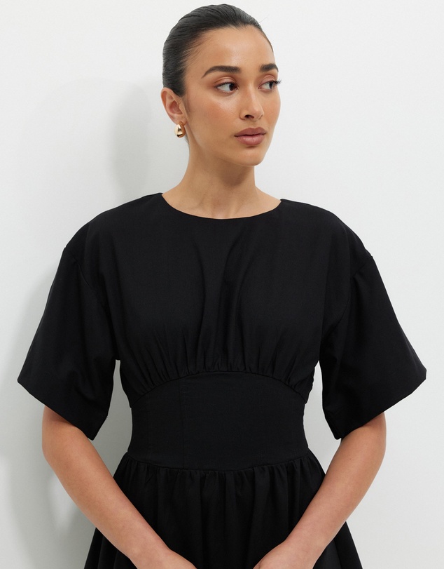 Calli - Glehn Linen Blend Mini Dress