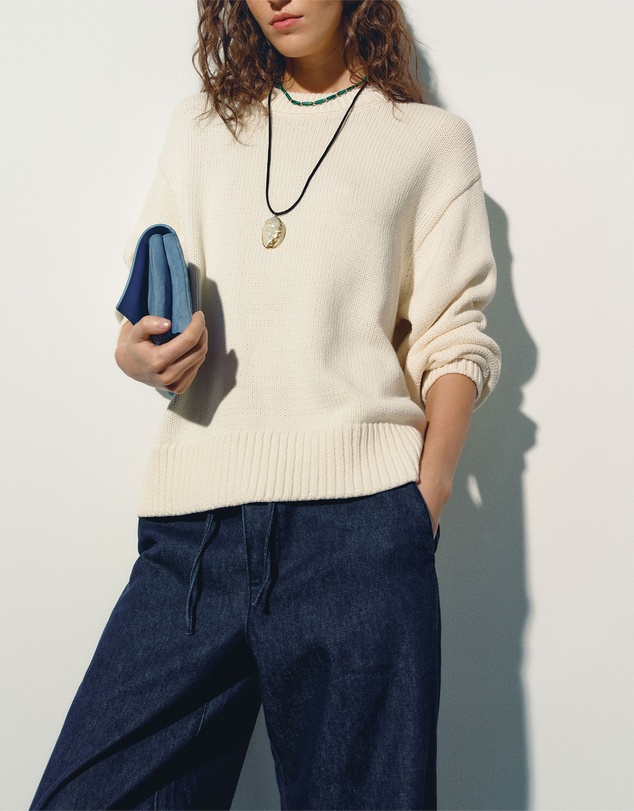 Reformation - Cove Cotton Oversized Crew Jumper