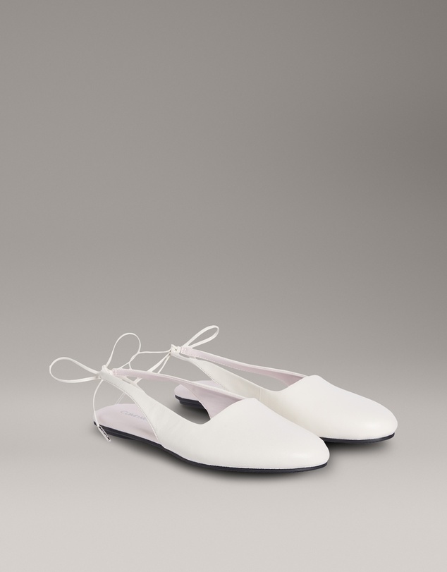 Calvin Klein - Leather Slingback Ballerinas