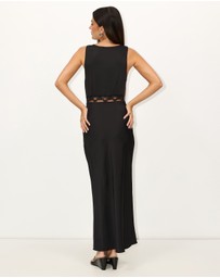 Dazie - Moonlit Lace Satin Maxi Dress