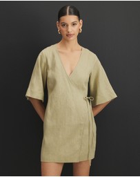 AERE - Sloane Mini Wrap Dress