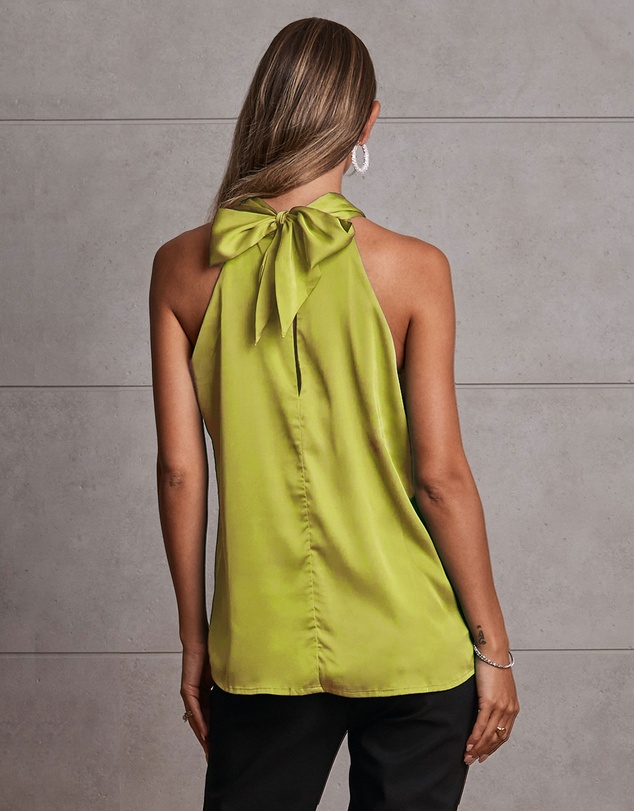 Angel Maternity - Gisele Halter Neck Maternity Evening Top - Citrine