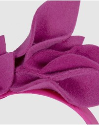 Max Alexander - Felt Fuchsia Winter Racing Fascinator