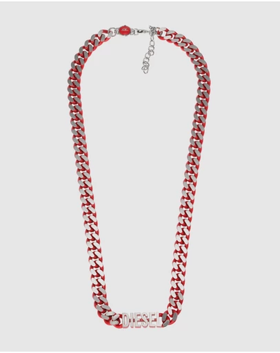 Diesel - Steel Red Necklace