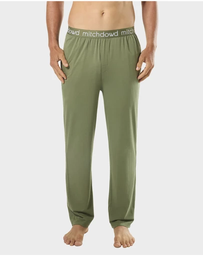 Mitch Dowd - Mens Knit Bamboo Sleep Pant - Khaki