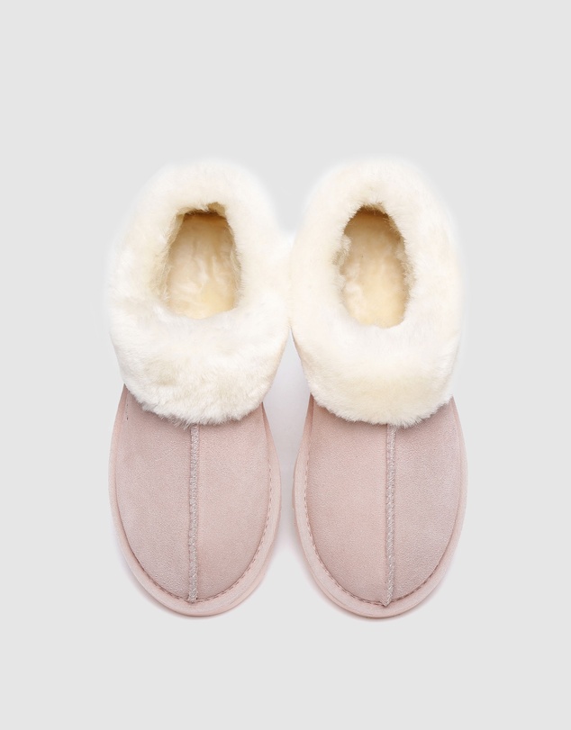 EVERAU - Australian Shepherd Ugg Homey Slipper Cow Leather Upper House Shoes