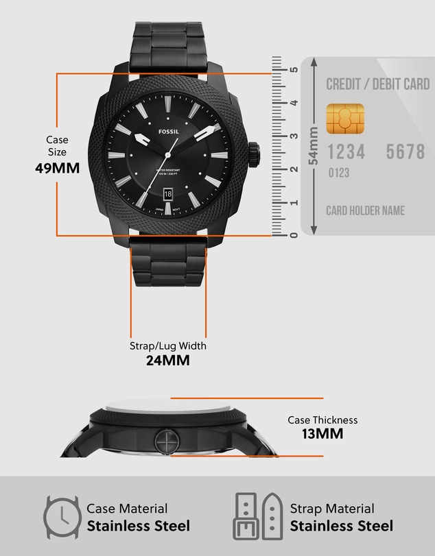 Fossil - Fossil Machine Black Watch FS5971