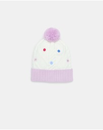 Seed Heritage - Embroidered Flower Beanie